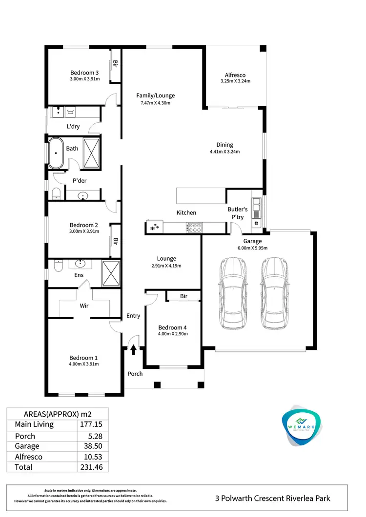 Floorplan of Homely house listing, 3 Polwarth Crescent, Riverlea Park SA 5120