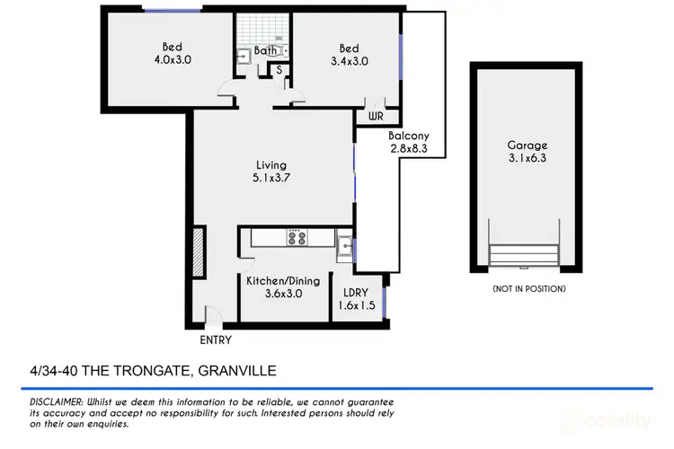 Floorplan of Homely unit listing, 4/34 The Trongate, Granville NSW 2142