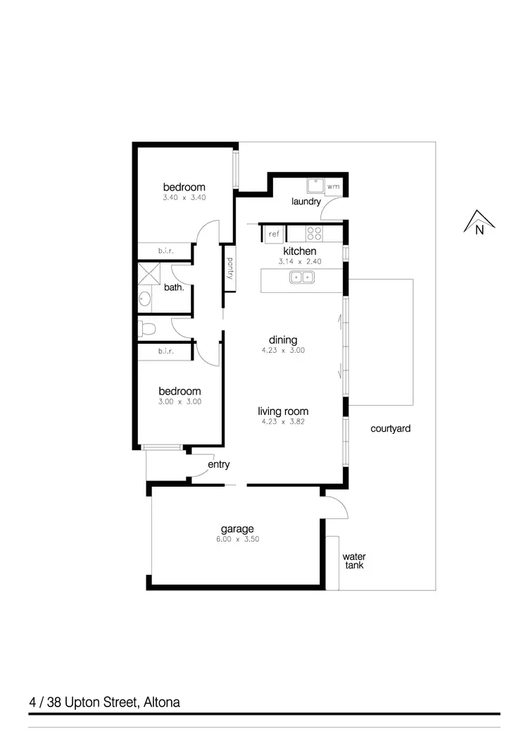 Floorplan of Homely unit listing, 4/38 Upton Street, Altona VIC 3018