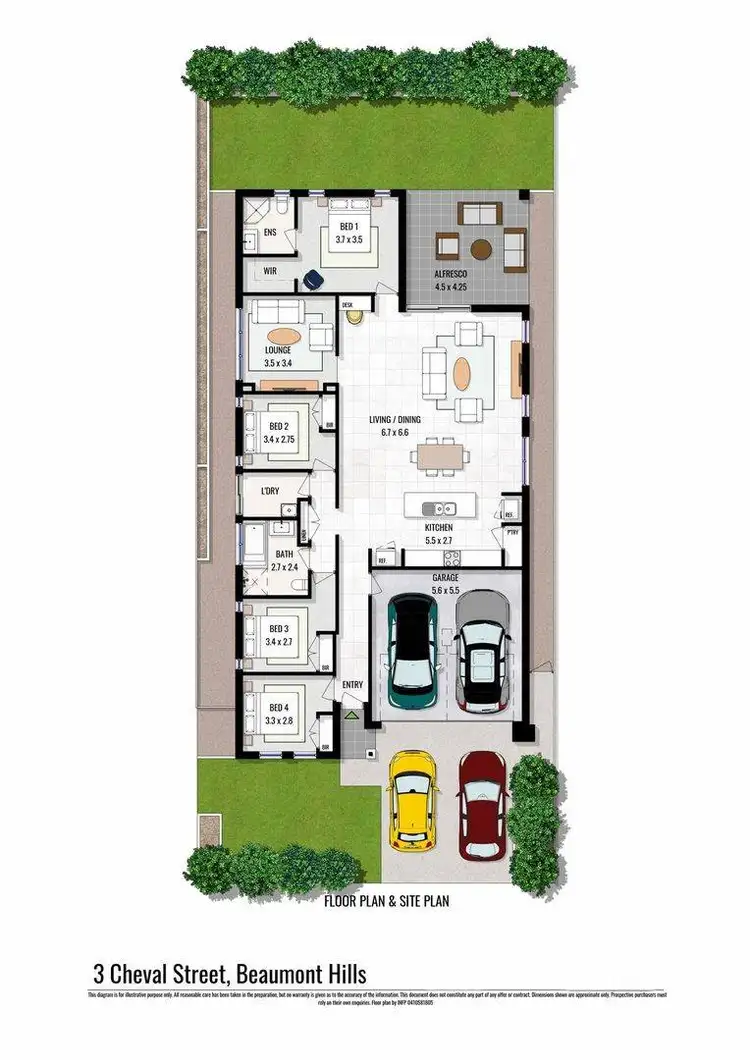 Floorplan of Homely house listing, 3 Cheval Street, Beaumont Hills NSW 2155