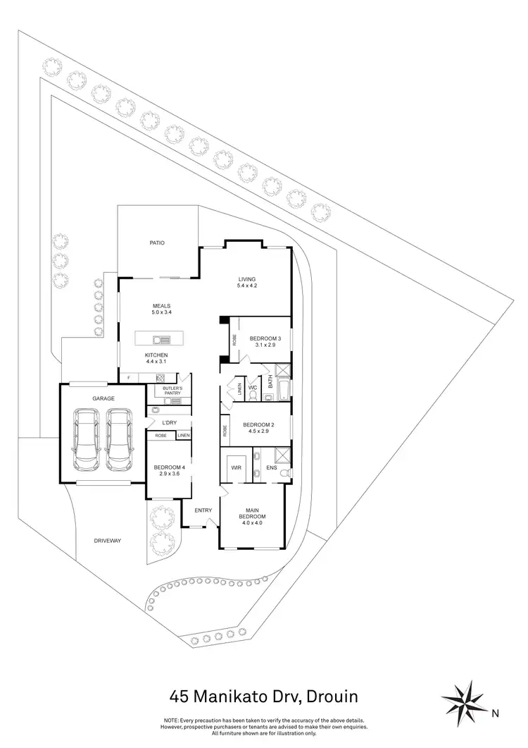 Floorplan of Homely house listing, 45 Manikato Drive, Drouin VIC 3818