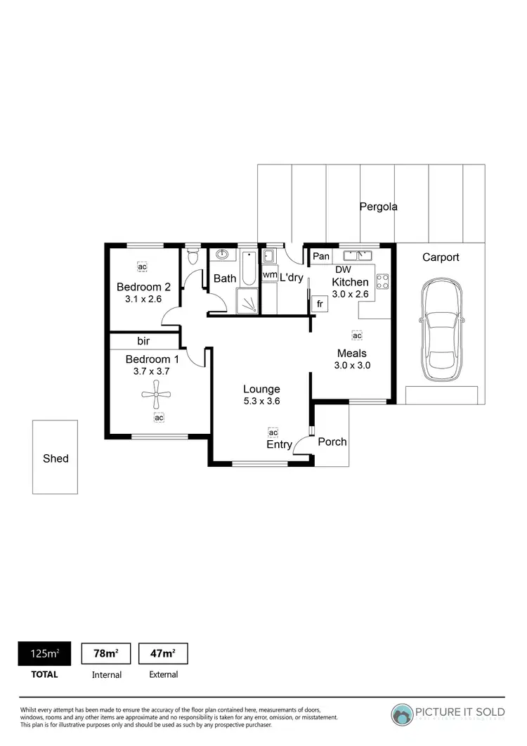 Floorplan of Homely unit listing, 3/3-5 Water Street, Semaphore SA 5019