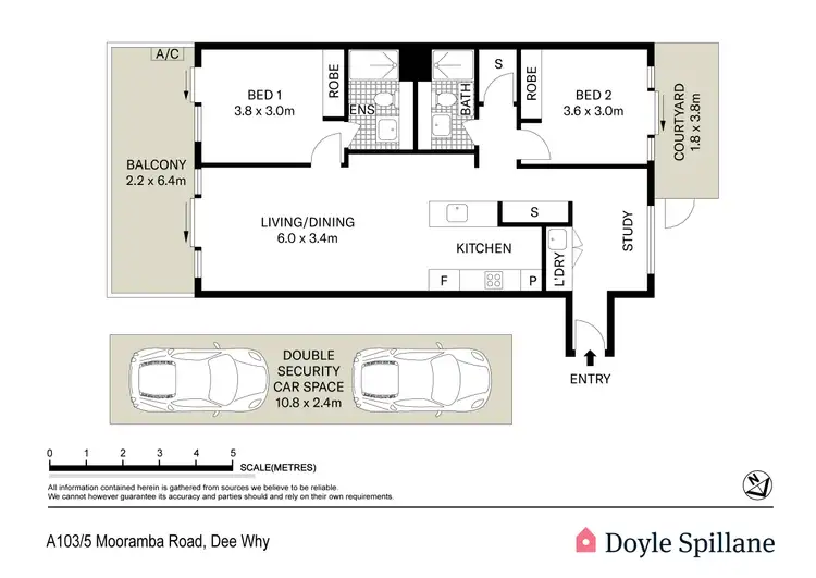 Floorplan of Homely apartment listing, A103/5 Mooramba Road, Dee Why NSW 2099