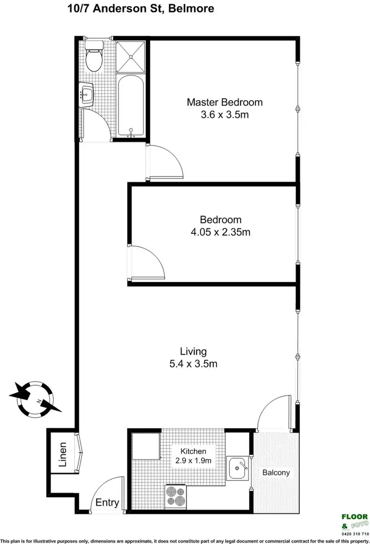 Floorplan of Homely unit listing, 10/7 Anderson Street, Belmore NSW 2192