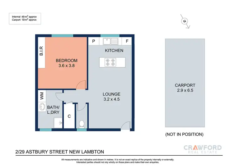 Floorplan of Homely unit listing, 2/29 Astbury Street, New Lambton NSW 2305