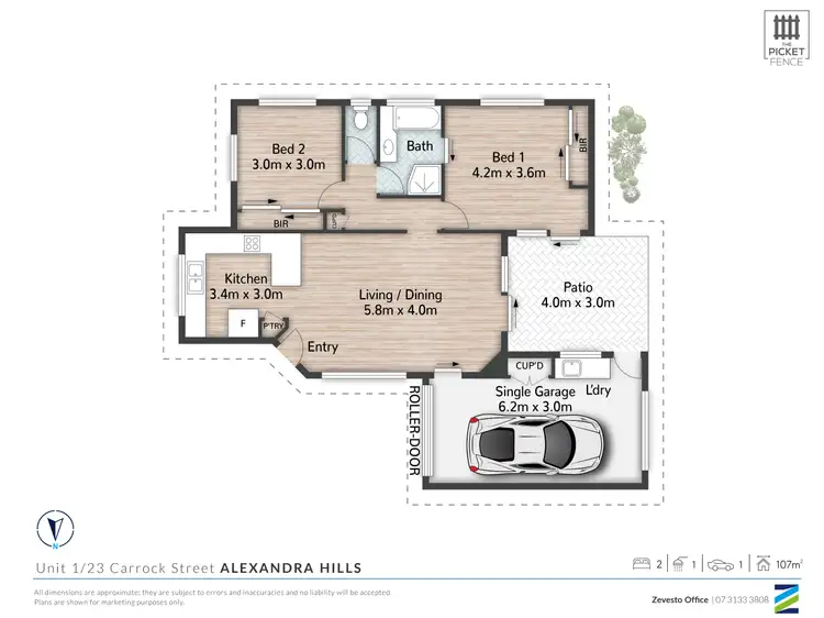 Floorplan of Homely townhouse listing, 1/23 Carrock Street, Alexandra Hills QLD 4161