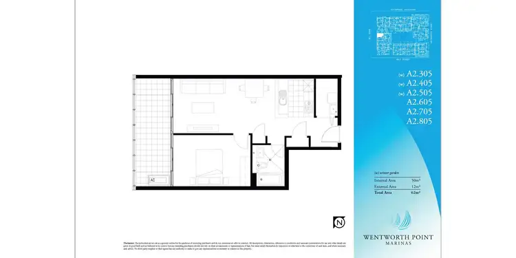 Floorplan of Homely apartment listing, 805/49 Hill Road, Wentworth Point NSW 2127