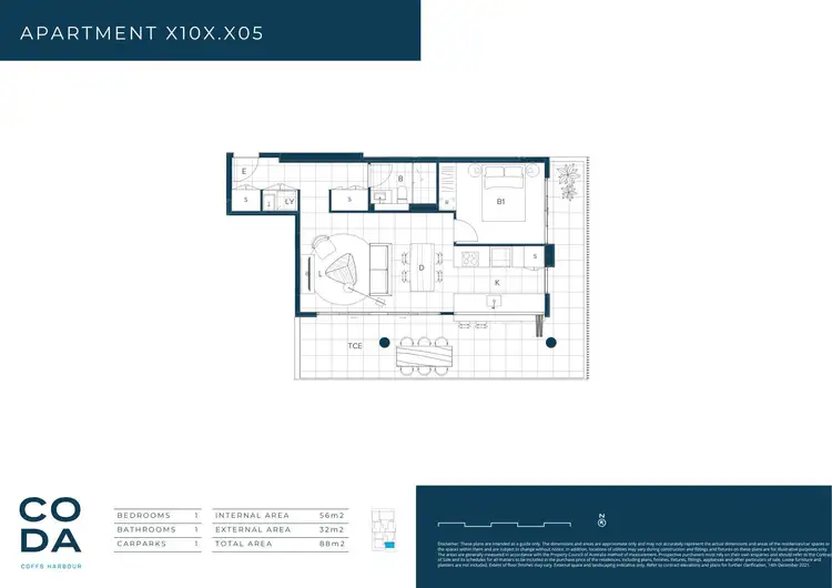 Floorplan of Homely apartment listing, 1005/15-31 Harbour Drive, Coffs Harbour NSW 2450