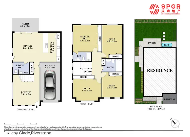 Floorplan of Homely townhouse listing, 1 Kilcoy Glade, Riverstone NSW 2765