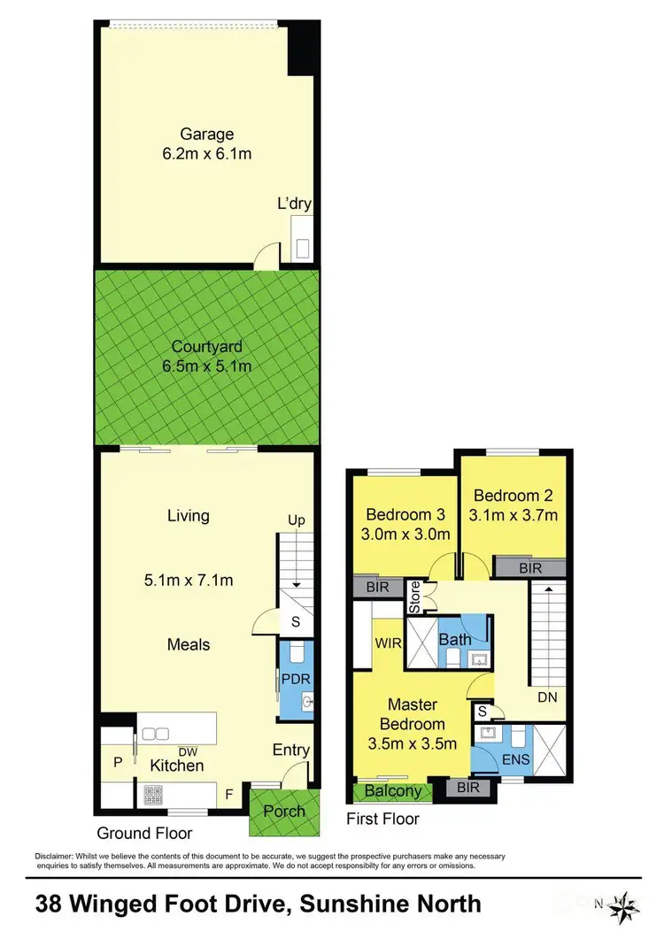 Floorplan of Homely townhouse listing, 38 Winged Foot Drive, Sunshine North VIC 3020