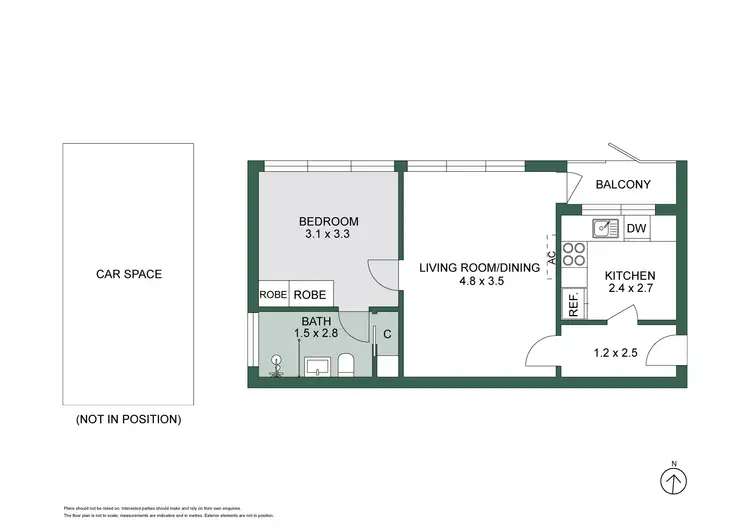 Floorplan of Homely apartment listing, 1/3 Ravens Grove, St Kilda East VIC 3183