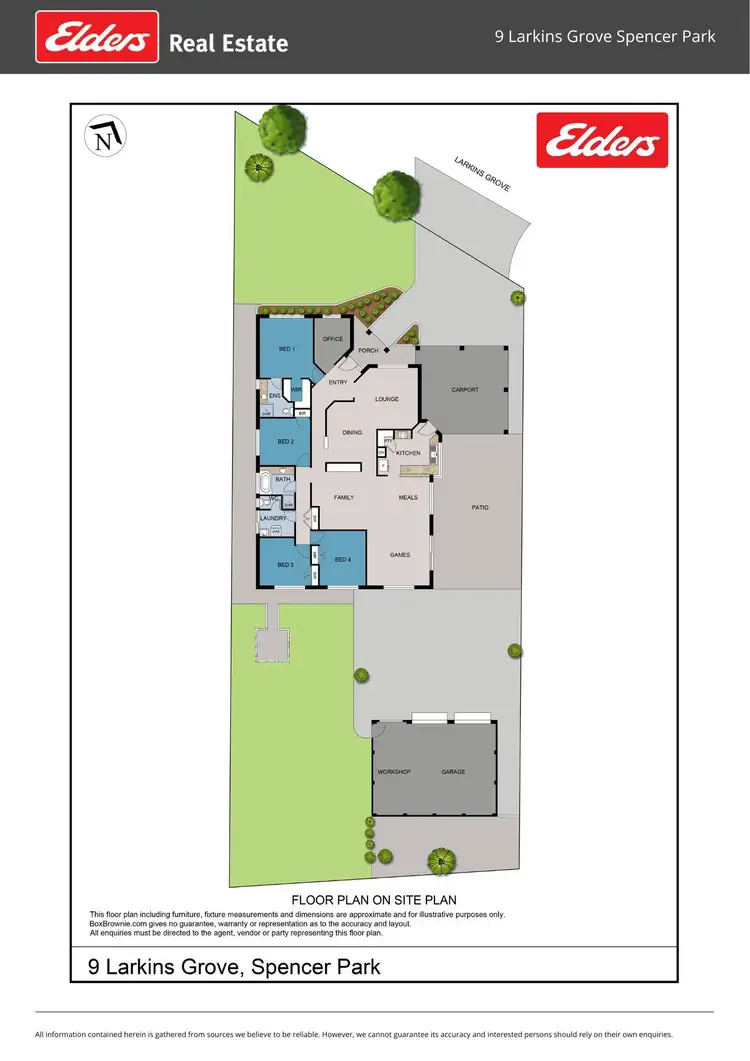 Floorplan of Homely house listing, 9 Larkins Grove, Spencer Park WA 6330