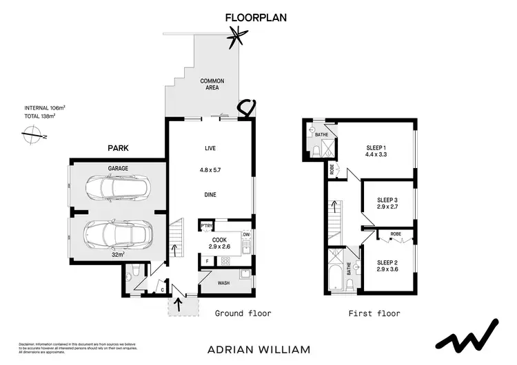 Floorplan of Homely apartment listing, 9/80 Hampden Road, Russell Lea NSW 2046