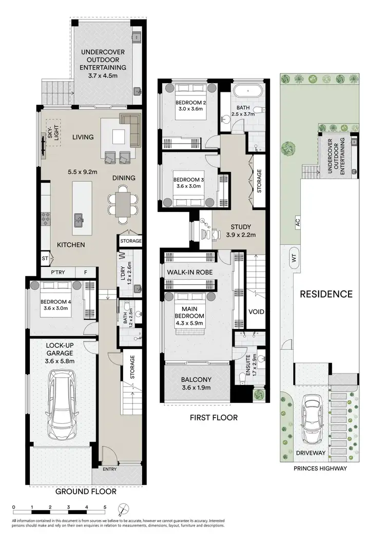 Floorplan of Homely semi-detached listing, 454A Princes Highway, Gymea NSW 2227