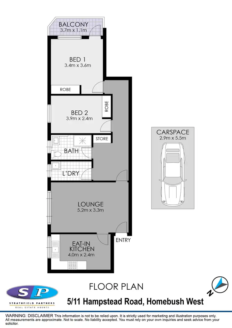 Floorplan of Homely apartment listing, 5/11 Hampstead Road, Homebush West NSW 2140