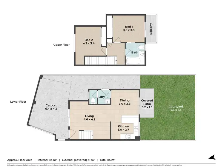 Floorplan of Homely townhouse listing, 5/81 Grosvenor Street, Morningside QLD 4170