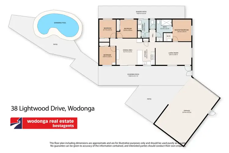 Floorplan of Homely house listing, 38 Lightwood Drive, Wodonga VIC 3690