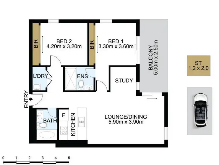 Floorplan of Homely apartment listing, B815/46 Savona Drive, Wentworth Point NSW 2127