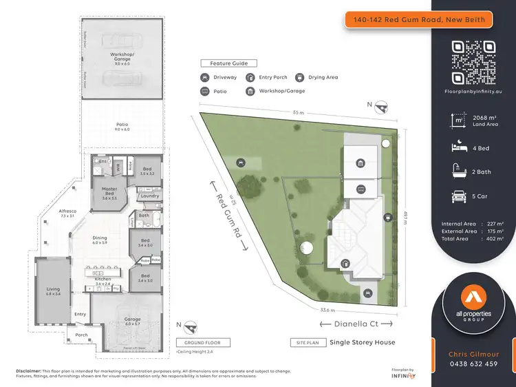Floorplan of Homely rural property listing, 140-142 Red Gum Road, New Beith QLD 4124