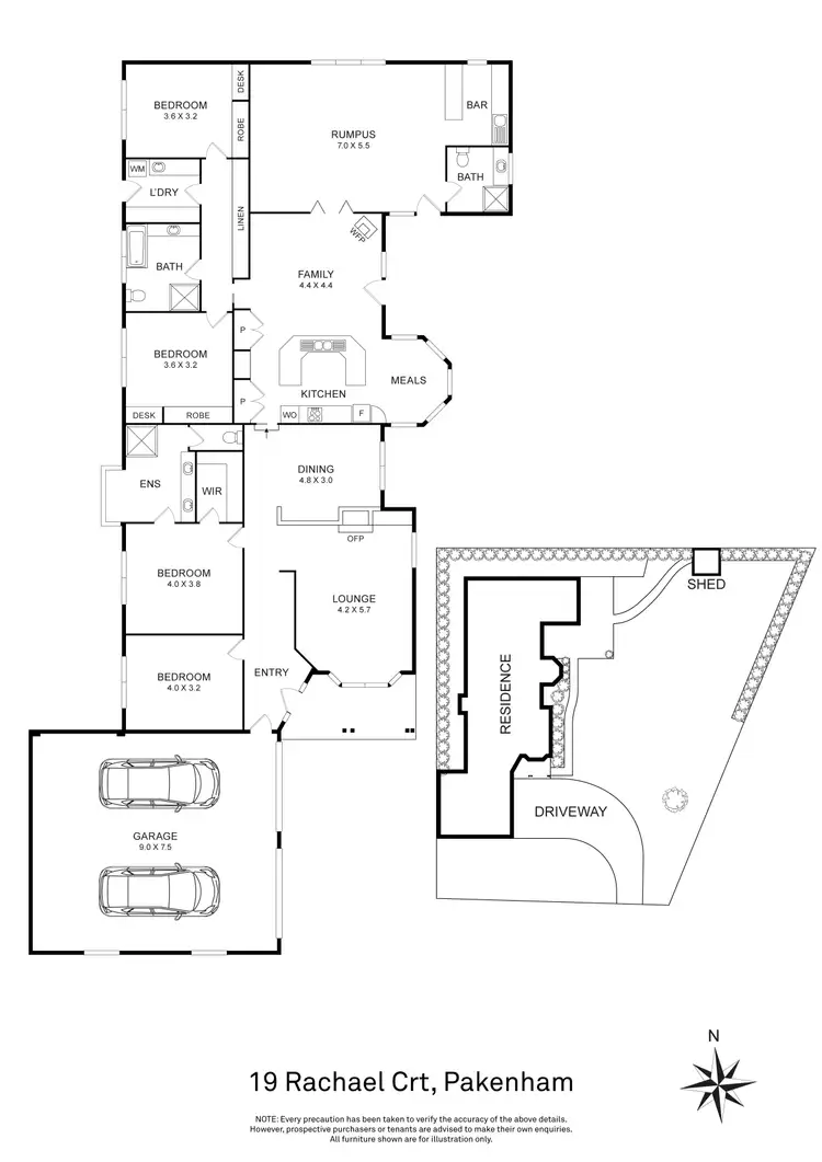 Floorplan of Homely house listing, 19-21 Rachael Court, Pakenham VIC 3810