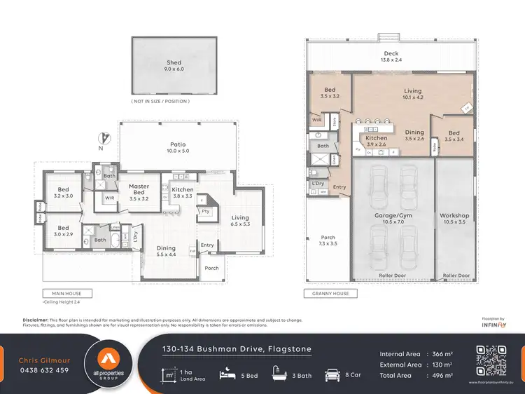 Floorplan of Homely house listing, 130-134 Bushman Drive, Flagstone QLD 4280