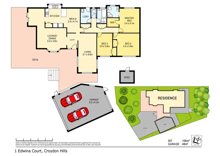 Floorplan of Homely house listing, 1 Edwina Court, Croydon Hills VIC 3136