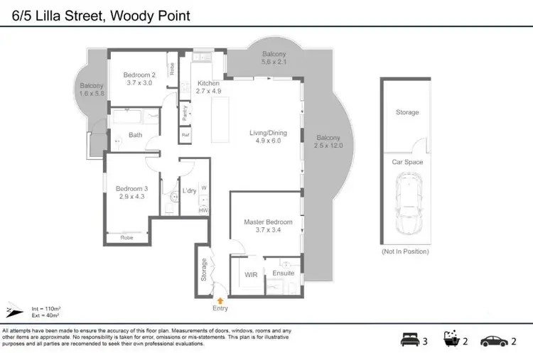 Floorplan of Homely unit listing, 6/5 Lilla Street, Woody Point QLD 4019