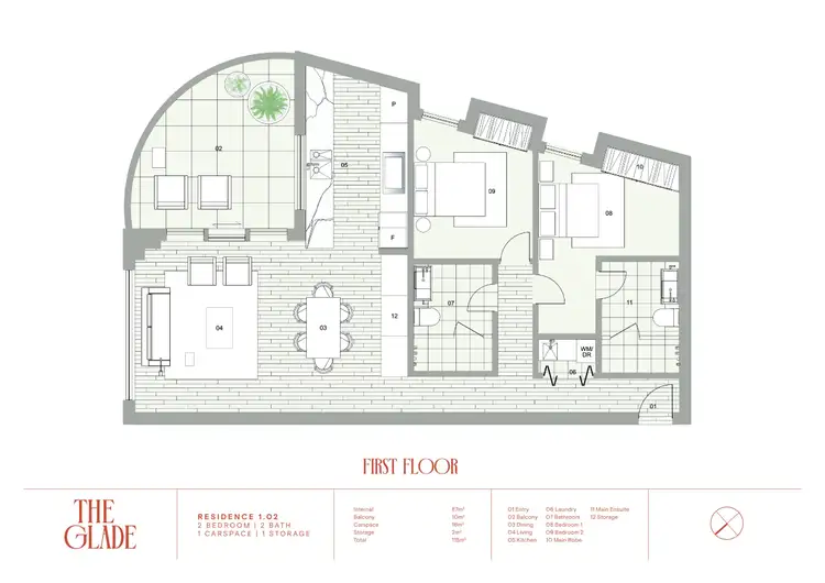 Floorplan of Homely apartment listing, 102/10 Monash Road, Gladesville NSW 2111