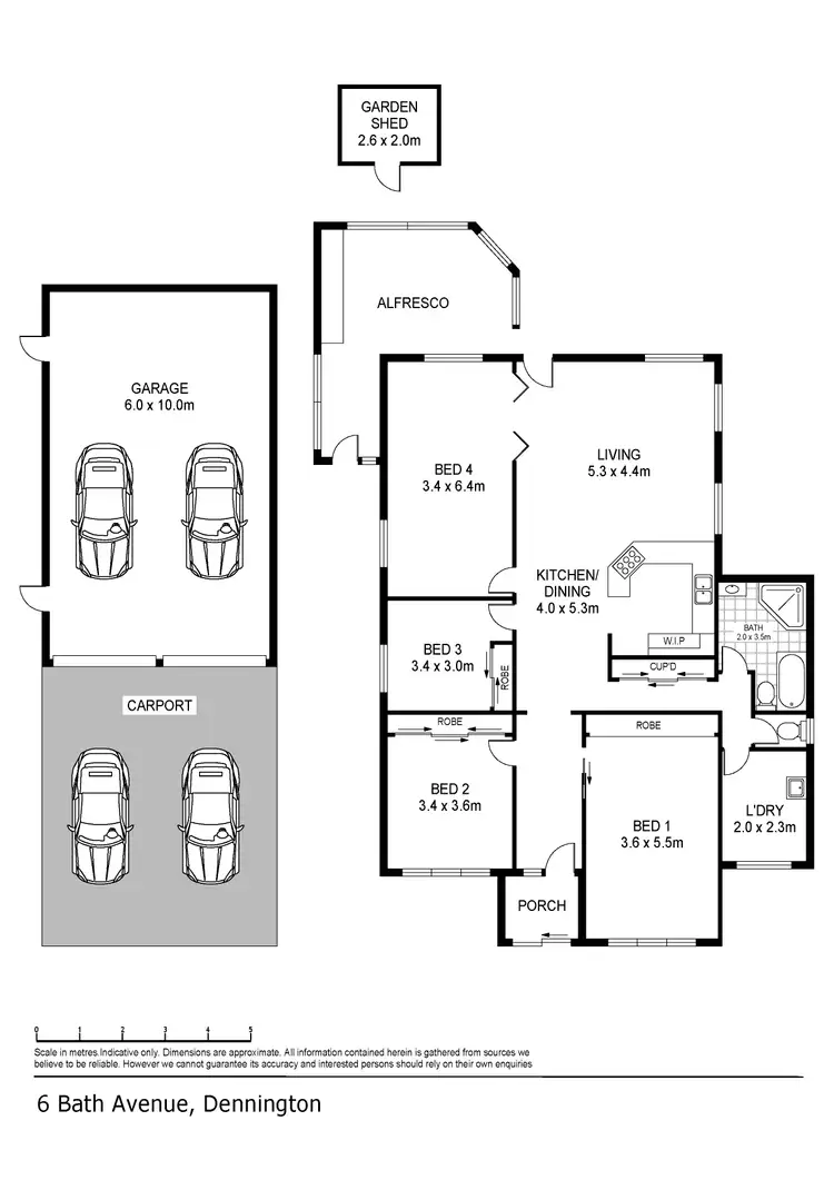 Floorplan of Homely house listing, 6 Bath Avenue, Dennington VIC 3280