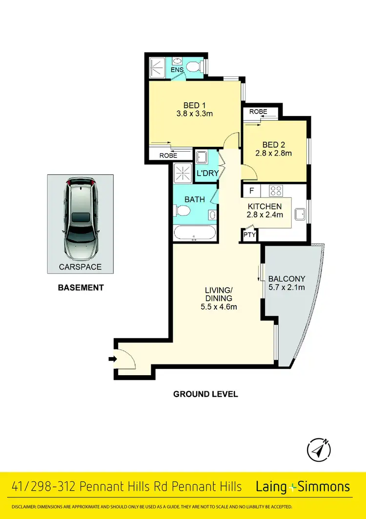 Floorplan of Homely apartment listing, 41/298-312 Pennant Hills Road, Pennant Hills NSW 2120