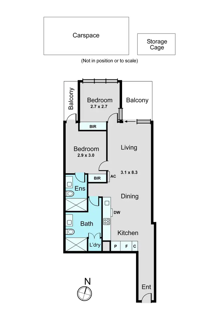 Floorplan of Homely apartment listing, 709/65 Dudley Street, West Melbourne VIC 3003