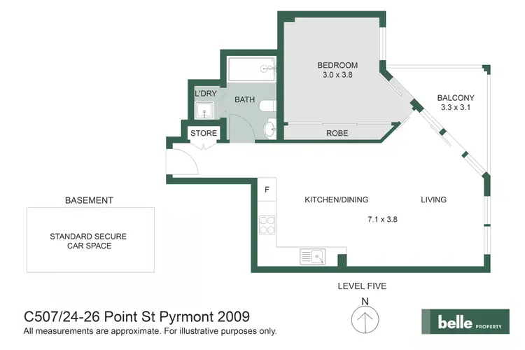 Floorplan of Homely apartment listing, C507/24-26 Point Street, Pyrmont NSW 2009