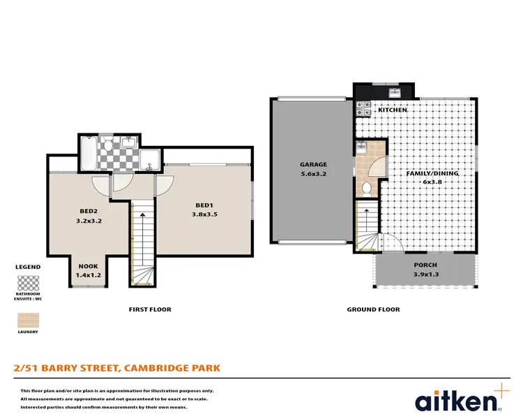 Floorplan of Homely townhouse listing, 2/51 Barry Street, Cambridge Park NSW 2747