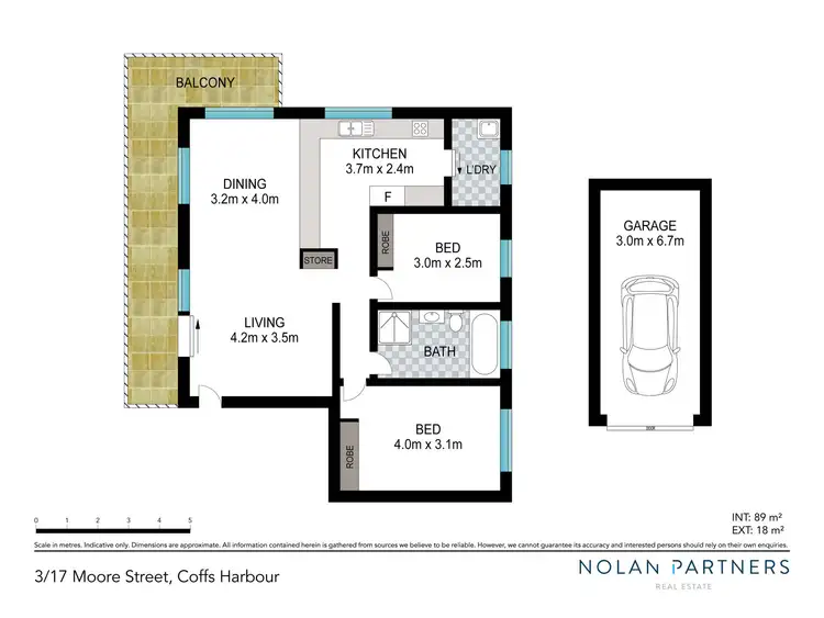 Floorplan of Homely unit listing, 3/17 Moore Street, Coffs Harbour NSW 2450