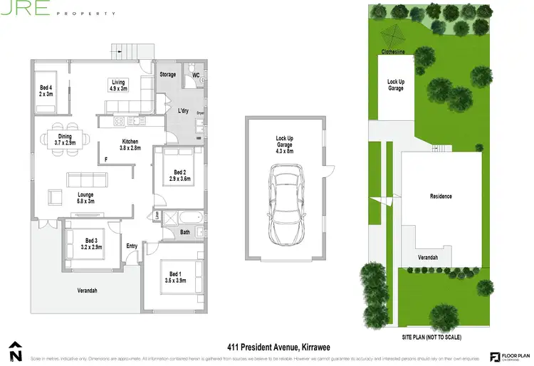 Floorplan of Homely house listing, 411 President Avenue, Kirrawee NSW 2232
