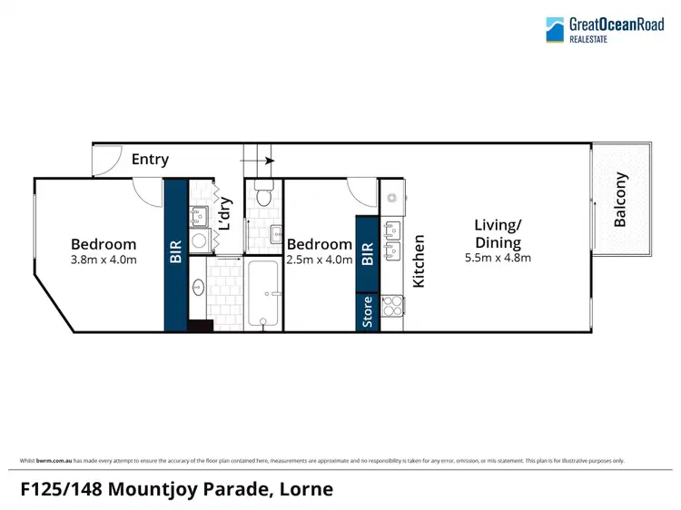 Floorplan of Homely apartment listing, F125/148-174 Mountjoy Parade, Lorne VIC 3232