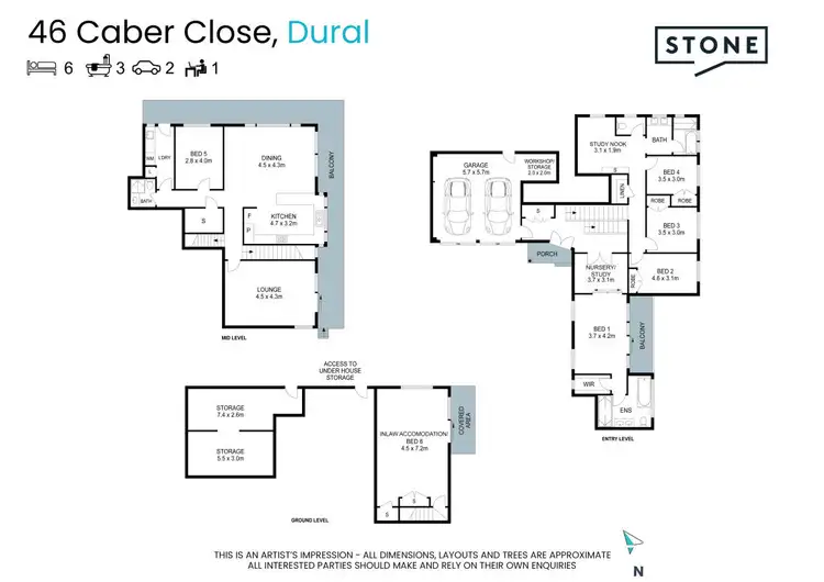 Floorplan of Homely house listing, 46 Caber Close, Dural NSW 2158