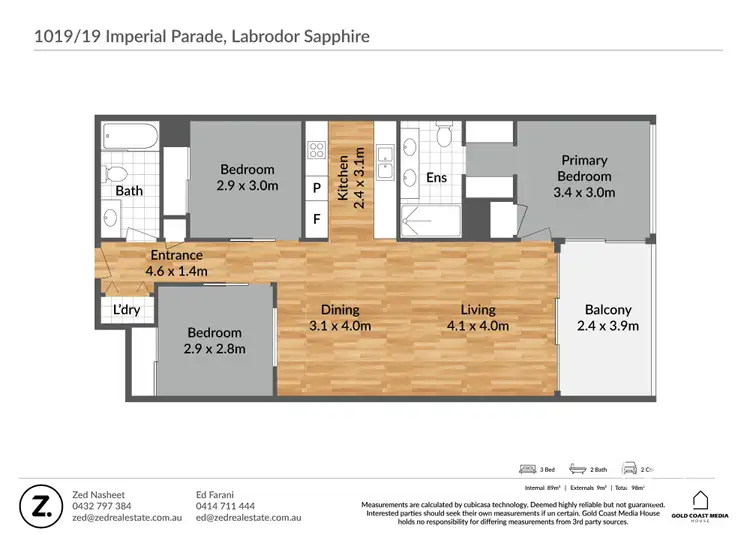 Floorplan of Homely apartment listing, 1019/19 Imperial Parade, Labrador QLD 4215