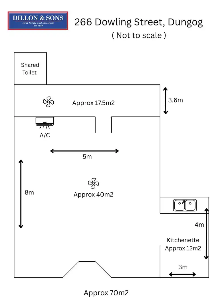 Floorplan of Homely unit listing, 266 Dowling Street, Dungog NSW 2420