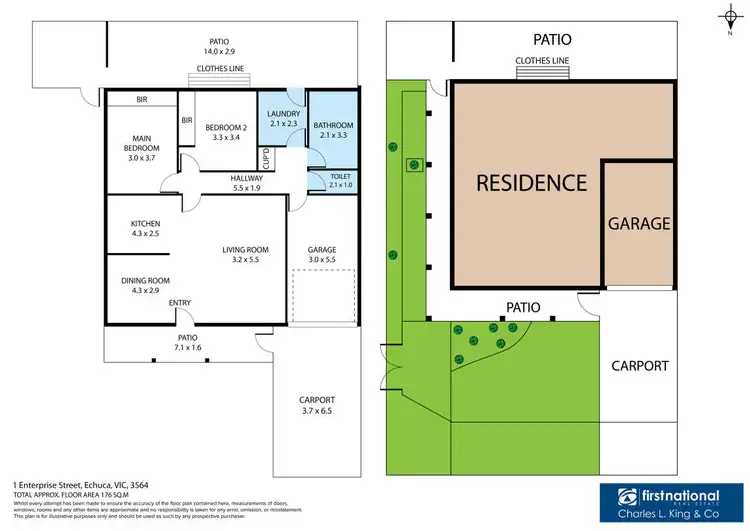 Floorplan of Homely unit listing, 1 Enterprise Street, Echuca VIC 3564