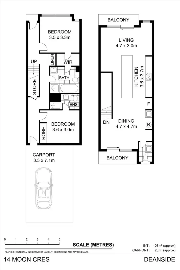 Floorplan of Homely townhouse listing, 14 Moon Crescent, Deanside VIC 3336