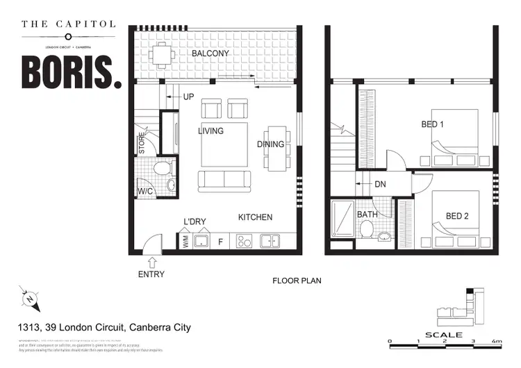 Floorplan of Homely apartment listing, 1313/39 London Circuit, City ACT 2601