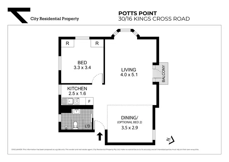 Floorplan of Homely apartment listing, 30/16-20 Kings Cross Road, Potts Point NSW 2011