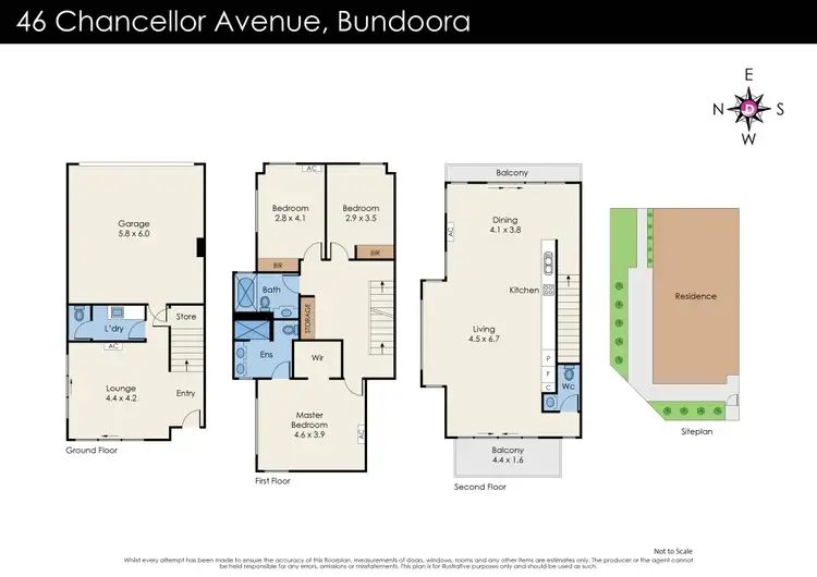 Floorplan of Homely house listing, 46 Chancellor Avenue, Bundoora VIC 3083