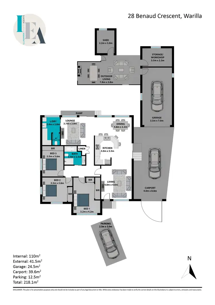 Floorplan of Homely house listing, 28 Benaud Crescent, Warilla NSW 2528
