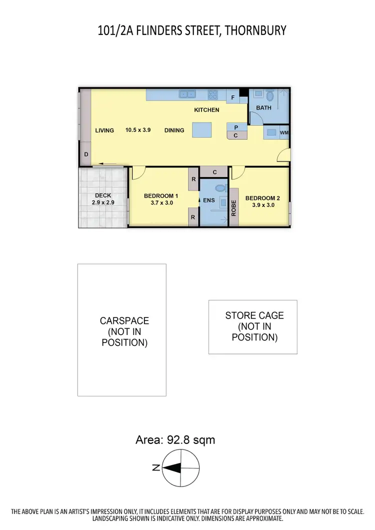 Floorplan of Homely apartment listing, 101/2a Flinders Street, Thornbury VIC 3071