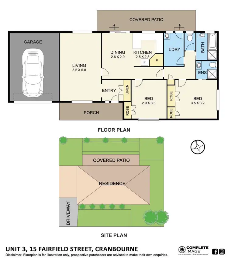 Floorplan of Homely unit listing, 3/15 Fairfield Street, Cranbourne VIC 3977