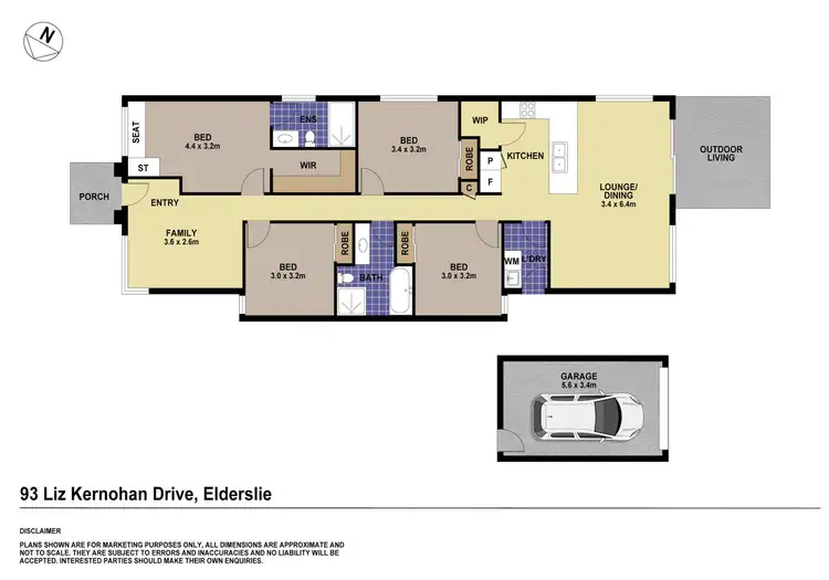 Floorplan of Homely house listing, 93 Liz Kernohan Drive, Elderslie NSW 2570