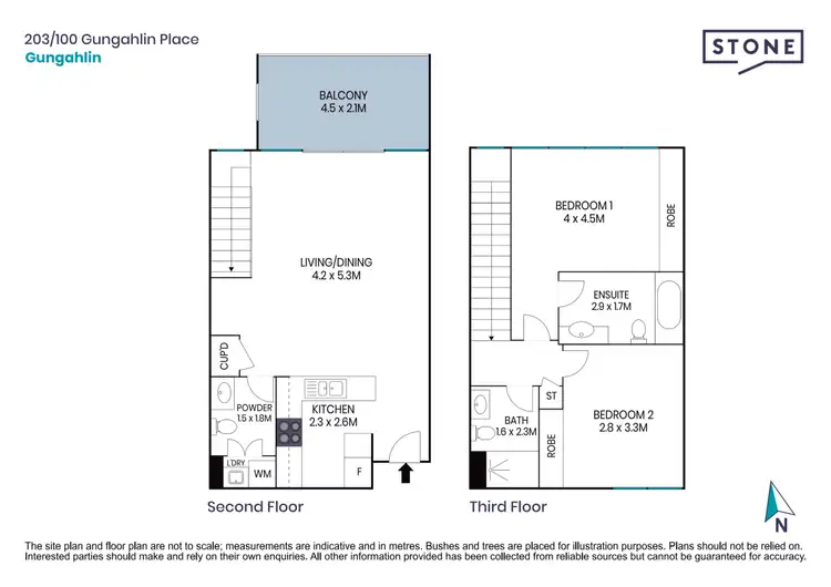 Floorplan of Homely apartment listing, 203/100 Gungahlin Place, Gungahlin ACT 2912