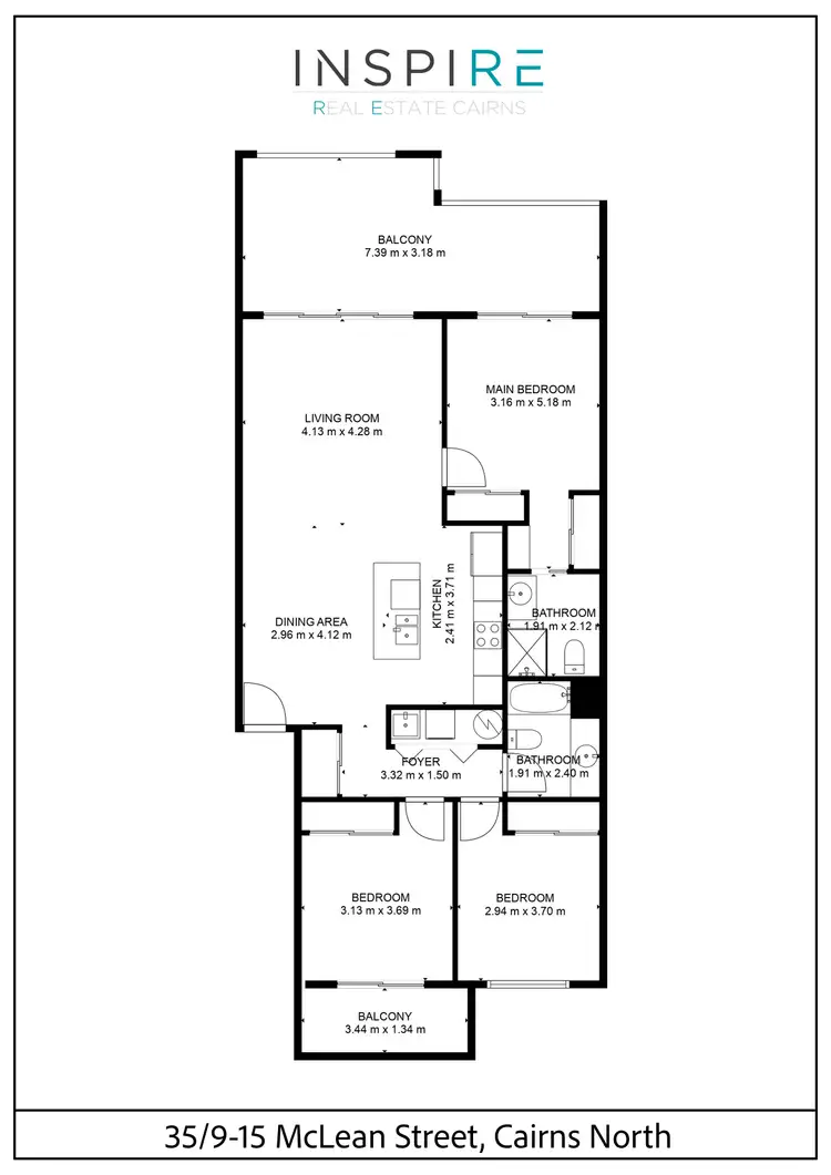 Floorplan of Homely unit listing, 35/9-15 McLean Street, Cairns North QLD 4870